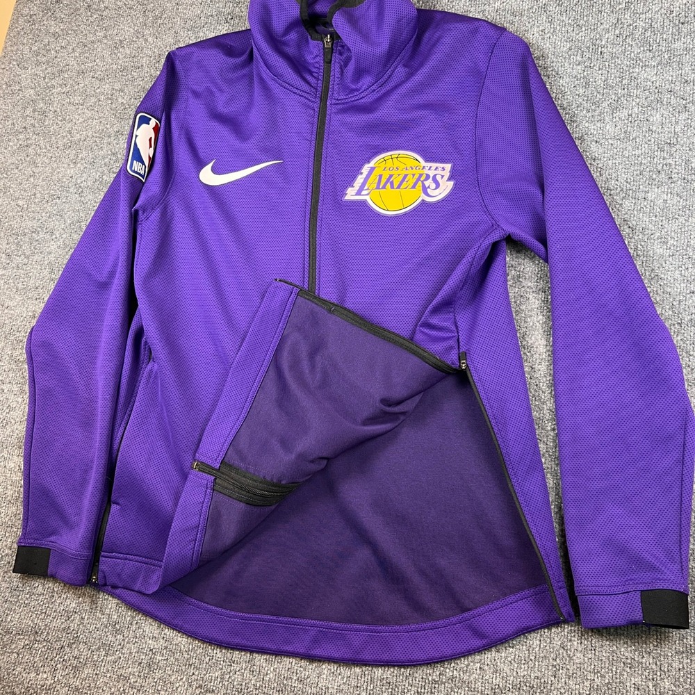 Nike Los Angeles Lakers Hoodie Mens L Purple Therma Flex NBA Showtime On Court - Picture 6 of 11